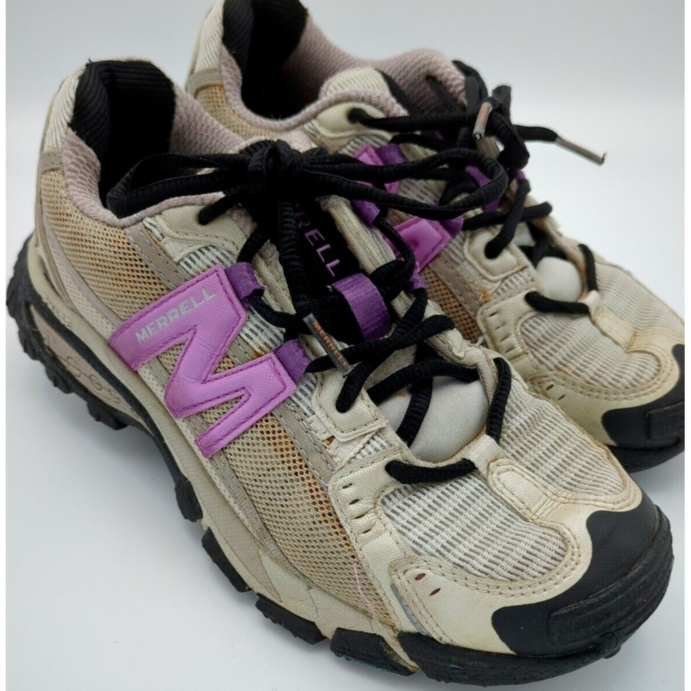 Merrell CTR Cruise Trail Hiking Shoes Ivory/Purple Womens Size 7 J66276